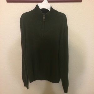 Tasso elba cashmere dark forest green sweater